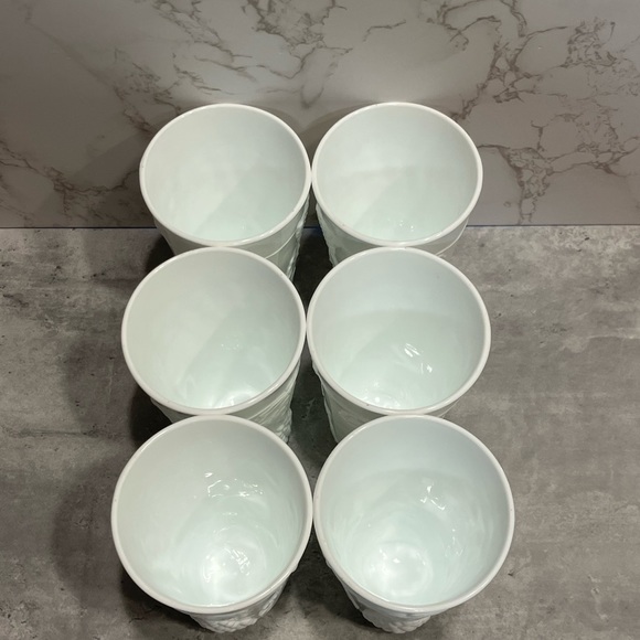 Indiana Glass Colony Harvest Milk Glass Tumbler white set of 6 vintage - Picture 5 of 11
